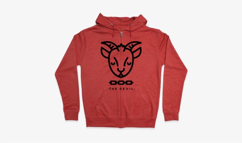 The Devil Tarot Zip Hoodie - Hoodie, transparent png