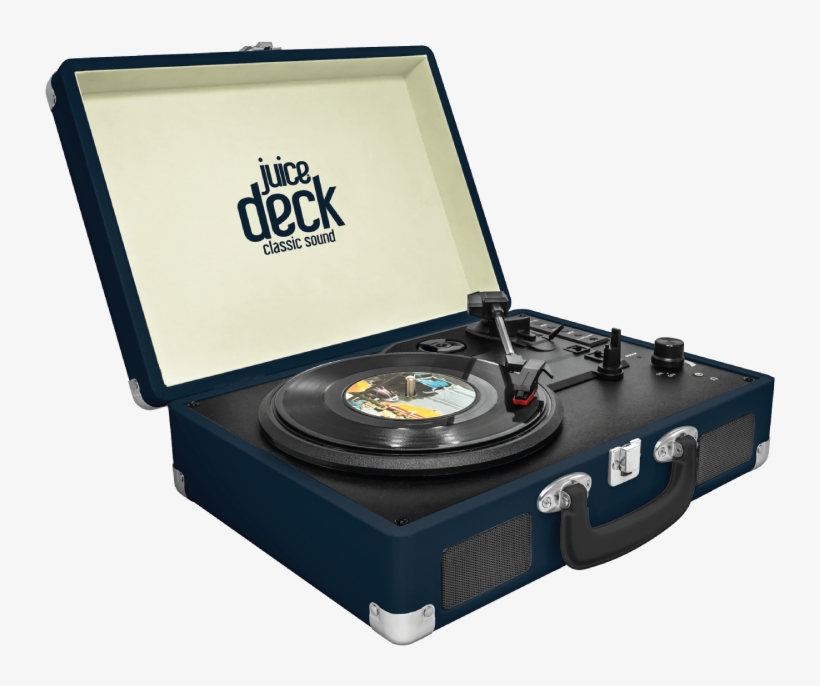 Juice<sup>®</sup> Deck, Vinyl Record Turntable - Juice Portable Briefcase Style Turntable - Blue 8029520, transparent png