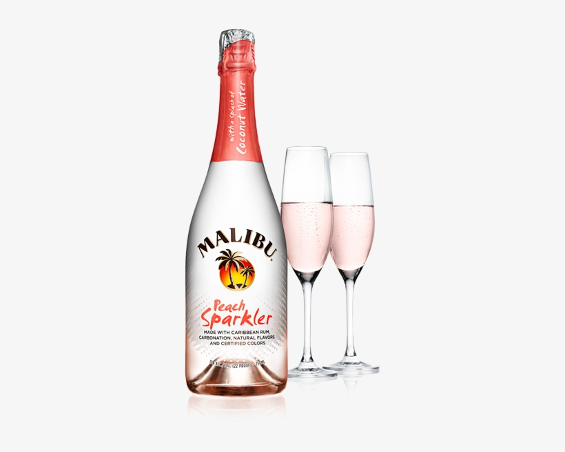 Made With - - Malibu Cocktails Rum Sparkler - 750 Ml, transparent png