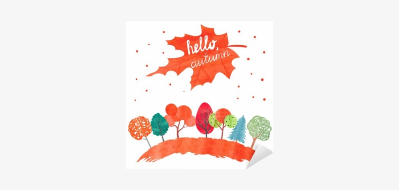 Watercolor Autumn Background - Watercolor Painting, transparent png