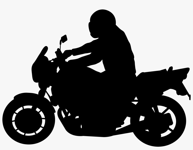 Biker Silhouette Png Clip Art Image - Biker Silhouette, transparent png