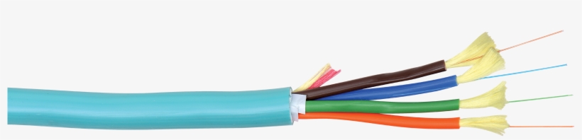 4 Fiber Breakout Om3 Multimode Cleerline Ssf Indoor/outdoor - 50 Micron Fiber, transparent png