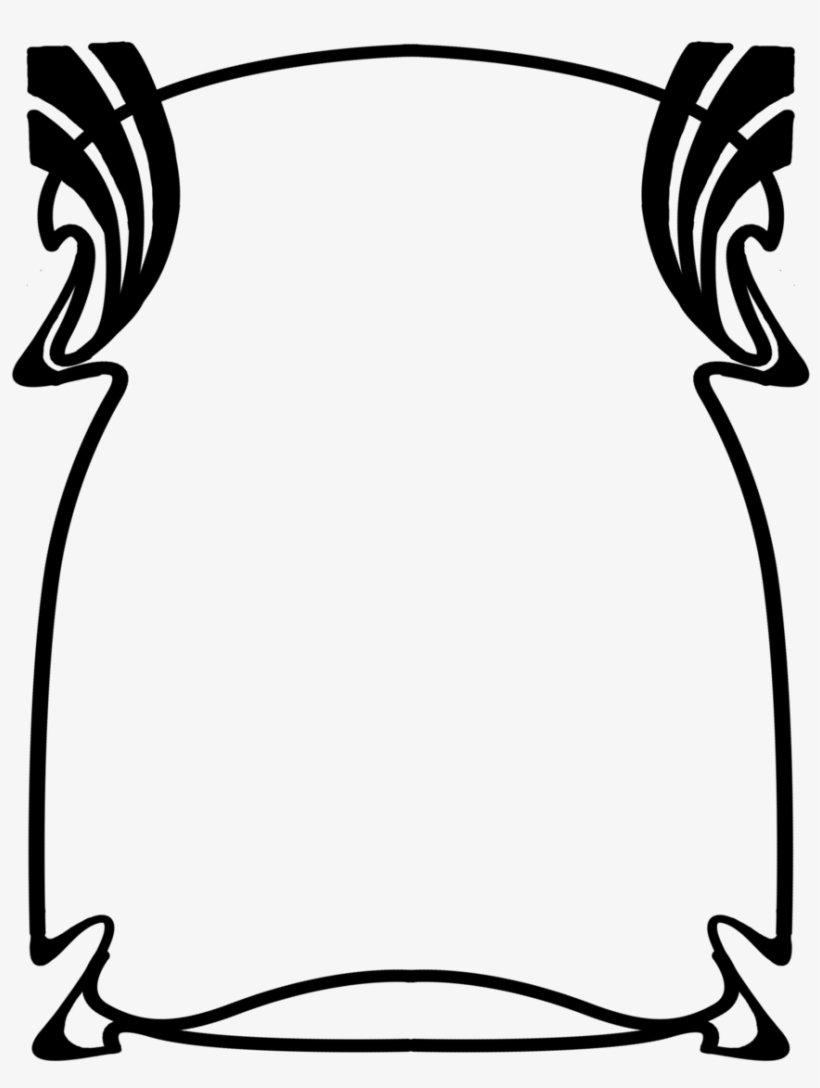 Art Nouveau Frame - Art Deco Frame Clipart, transparent png