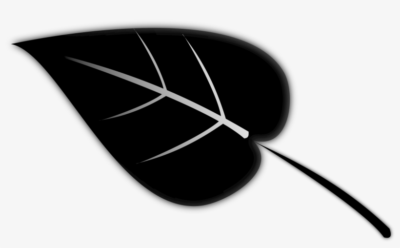 Clipart - Leaf Clipart Png Black And White, transparent png
