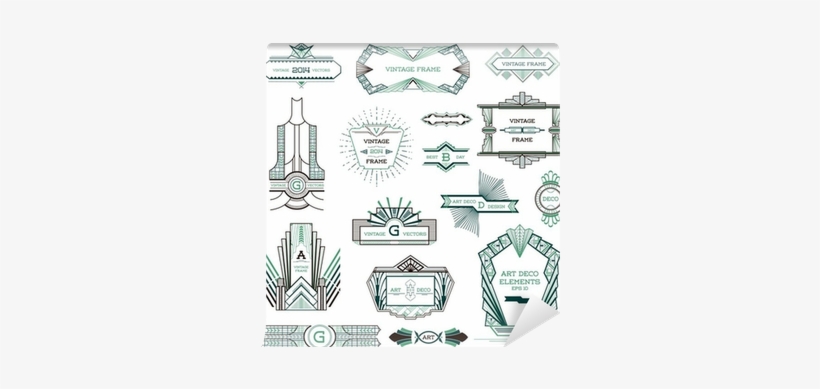 Art Deco Vintage Frames And Design Elements - Vector Graphics, transparent png