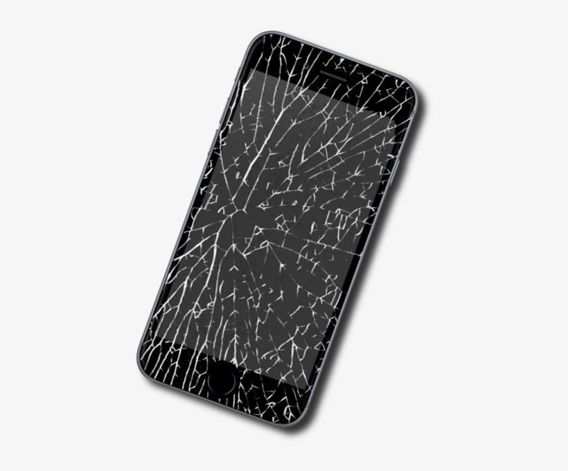 Cracked - Cracked Black Iphone 6, transparent png