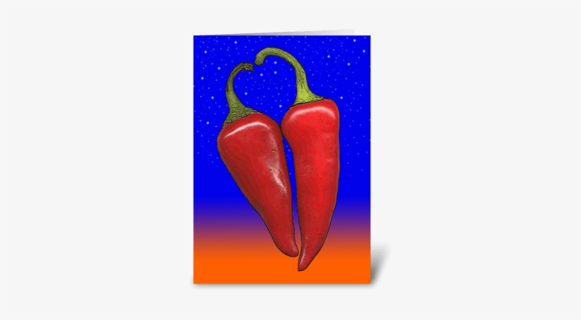 Hot Pepper Love Greeting Card - Greeting Card, transparent png