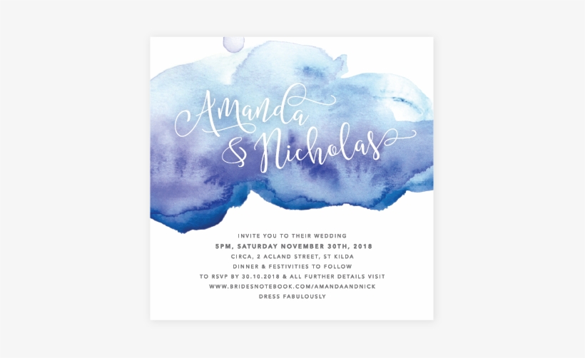 Watercolour Invitations Watercolour Wedding Invitations - Wedding Invitation, transparent png