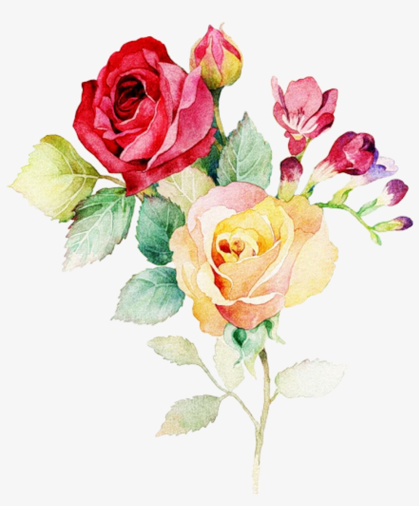 Watercolor Flower Bouquet Png, transparent png