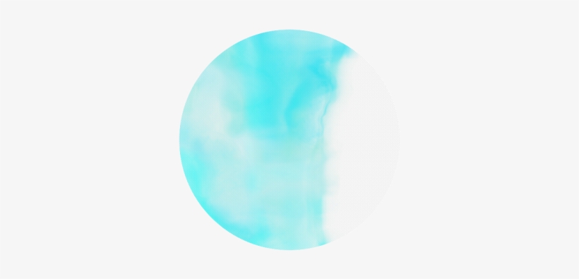 Turquoise Bright Watercolor Abstract Round Mousepad - Circle, transparent png