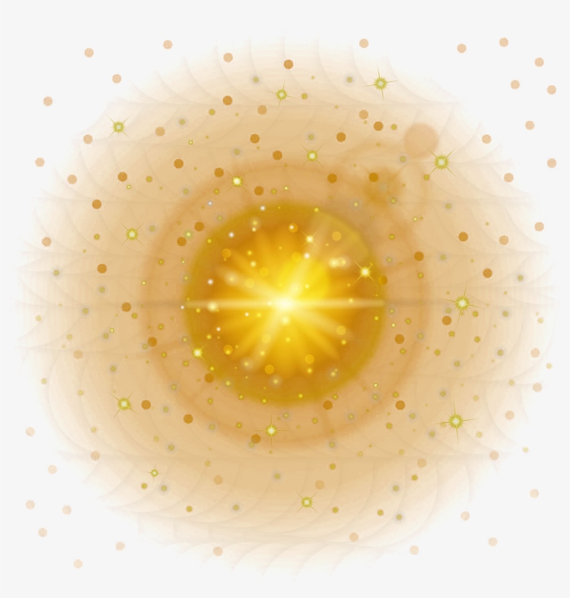 Light Lens Flare Yellow Ftestickers Effect - Background Light Effect Png, transparent png