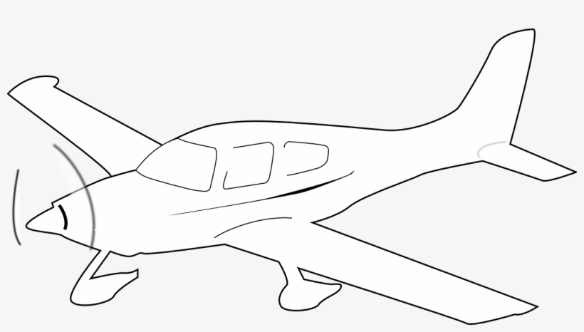 Propeller Driven Airplane White - Plane Clip Art, transparent png