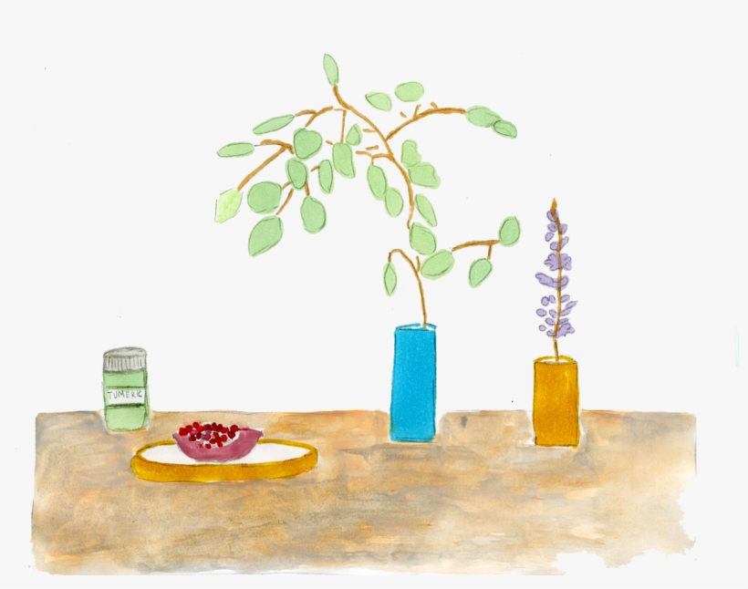 My Process Included Sketching The Illustration Out - Ikebana, transparent png