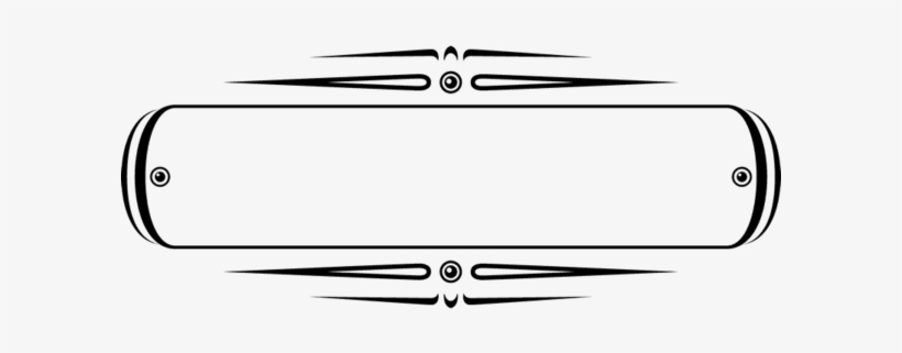 Decorative Rounded Rectangle Rubber Stamp - Line Art, transparent png