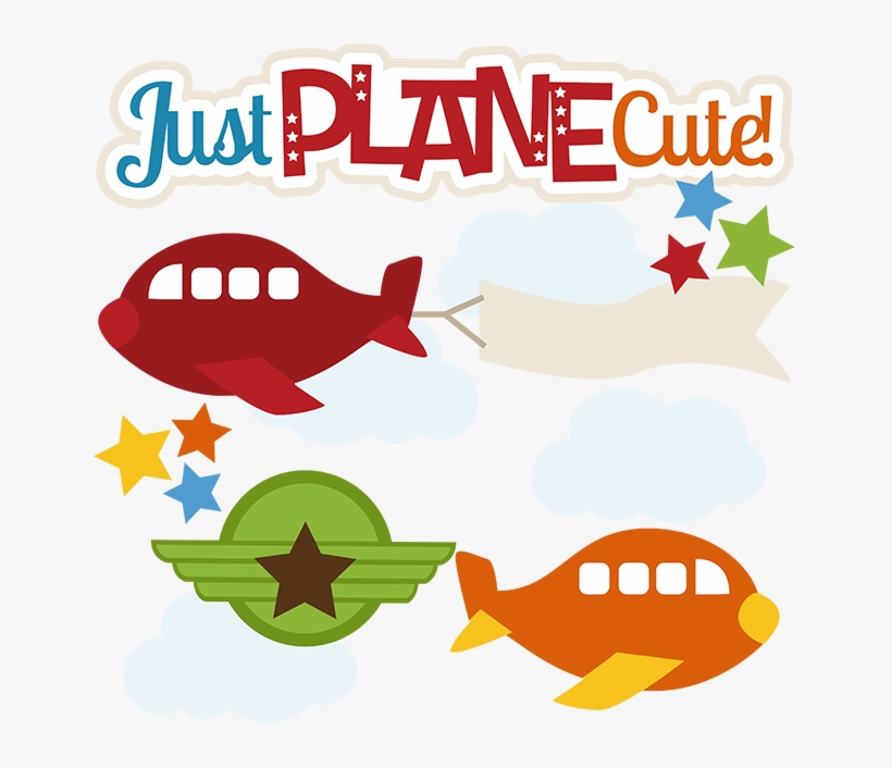 Just Plane Cute Svg Files For Scrapbooking Cardmaking - Cute Airplane With Banner, transparent png