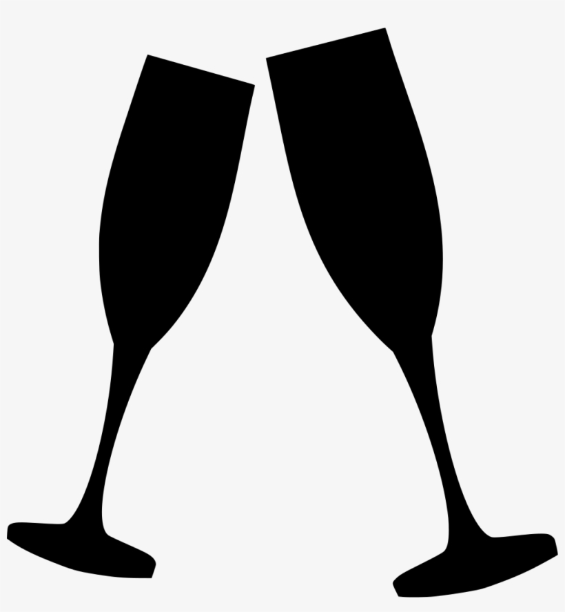 Cheers Free Image Icon Silh Download Px - Champagne Glass Clipart, transparent png