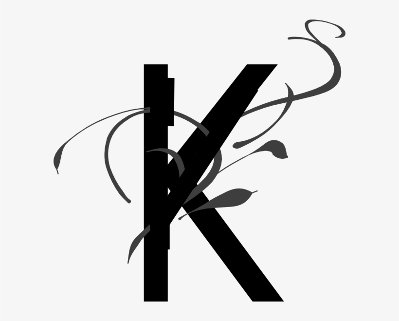 Clipart Fancy Underline - Png Letter K, transparent png