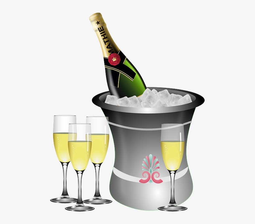 Anniversary, Sparkling Wine, Bottle, Bucket - Champagne Bottle Clipart, transparent png