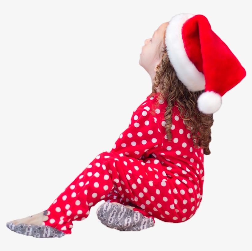 Little Girl Santa Hat Christmas - Santa Claus Girl Png Transparent, transparent png