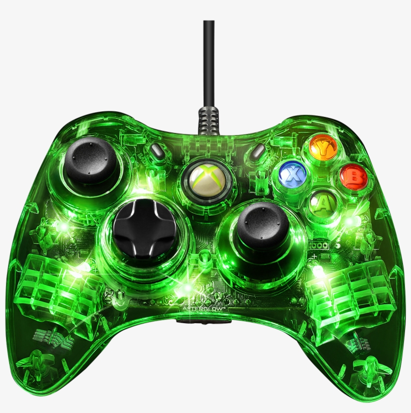 Afterglow Green Light - Pdp Afterglow Wired Controller For Xbox 360 - Green, transparent png