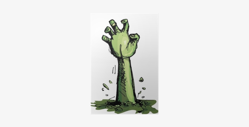 Cartoon Zombie Hand, transparent png