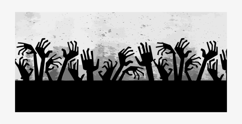 Zombie Computer Icons Black And White Horror Fiction - Zombie Hands Reaching Up Png, transparent png