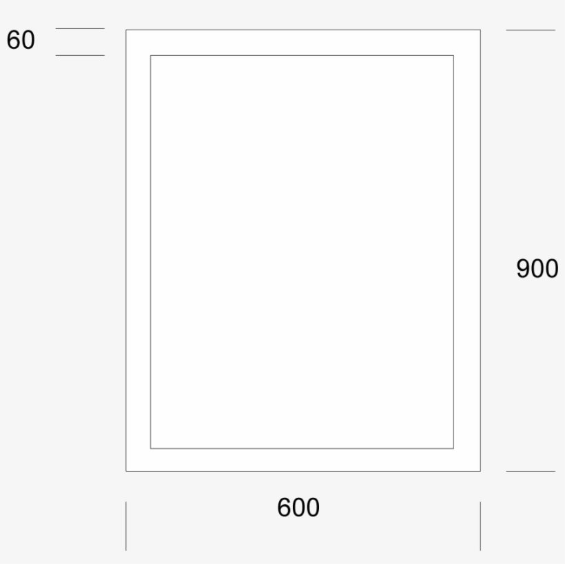 Adp Oasis 600 Overlay Frosted Mirror - Monochrome, transparent png