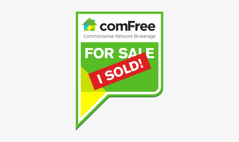 Comfree For Sale Lawn Sign With Sold Sticker - Comfree Sold Sign, transparent png