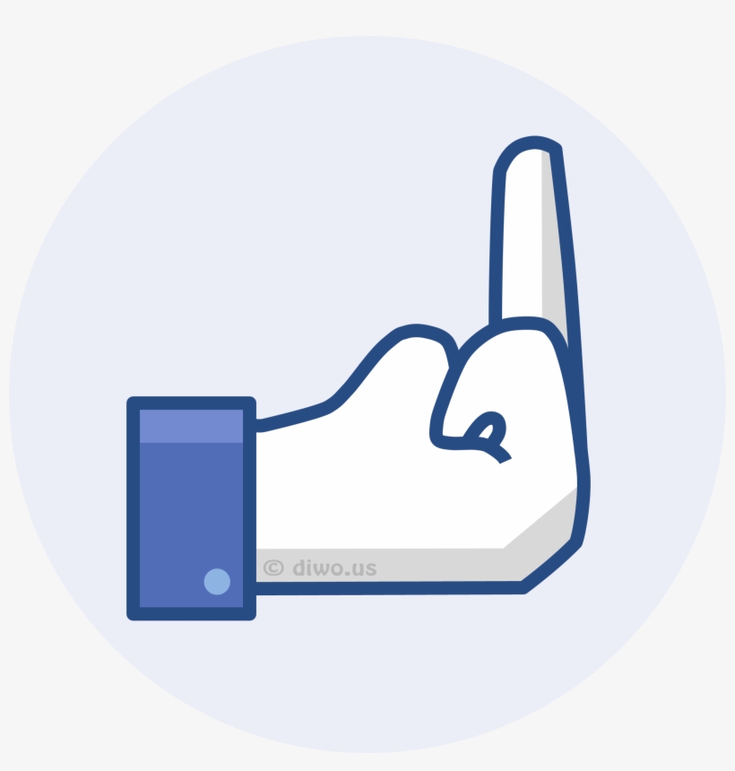 Facebook Reactions Fuck Off - Fuck You Facebook Hand, transparent png