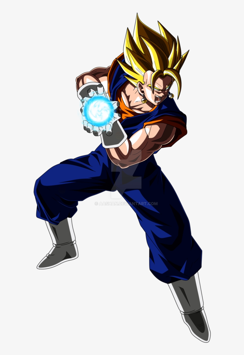 Vegito Kamehameha Pose Colored With Energy Ball By - Dragon Ball Z Kamehameha Pose, transparent png