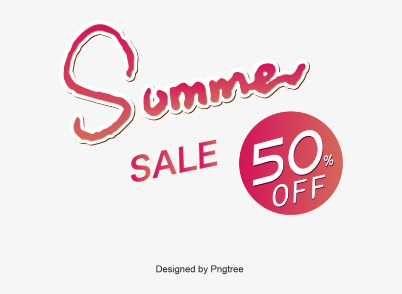 Summer Sale, Sale Vector, 50% Png And Vector, transparent png