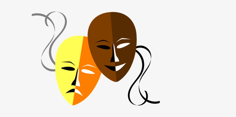 Vector Library Library Theater Masks Clipart - Theatre Masks, transparent png