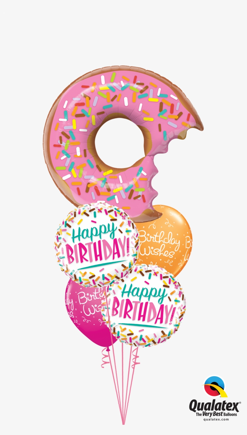 Classic Balloon Bouquet Party Fever Ⓒ - Birthday Donut Clip Art, transparent png