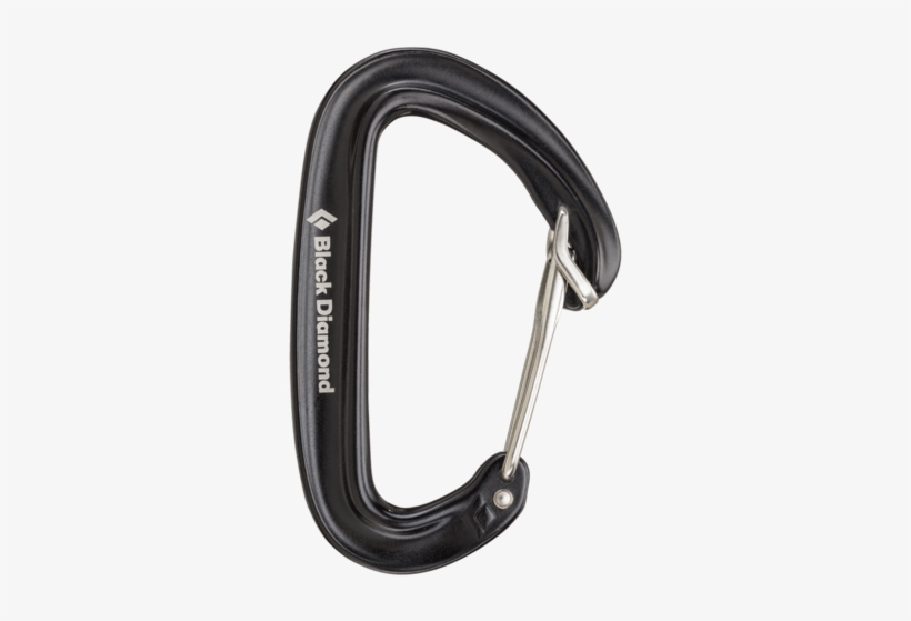 Black Black Diamond Carabiner, transparent png