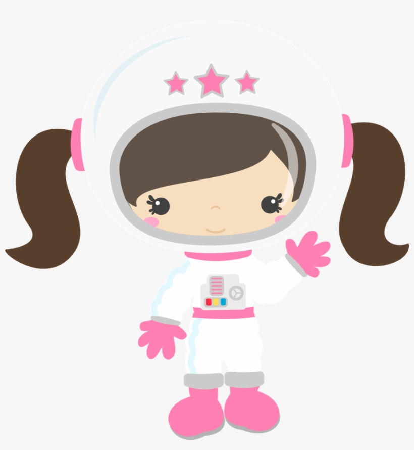 Clipart Girl Astronaut - Niña Astronauta, transparent png