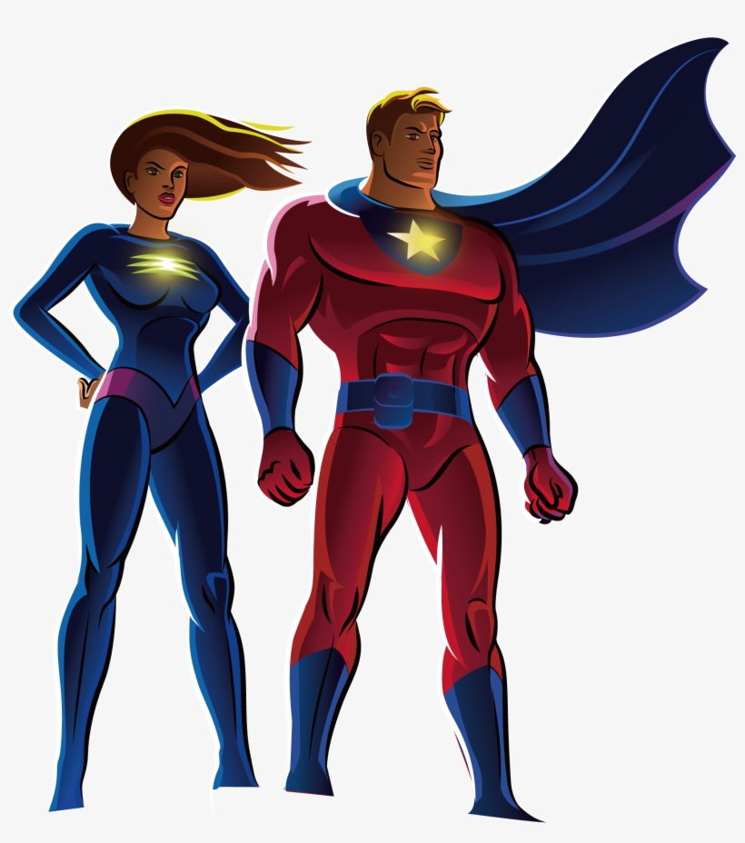Superman And Women Vector, transparent png