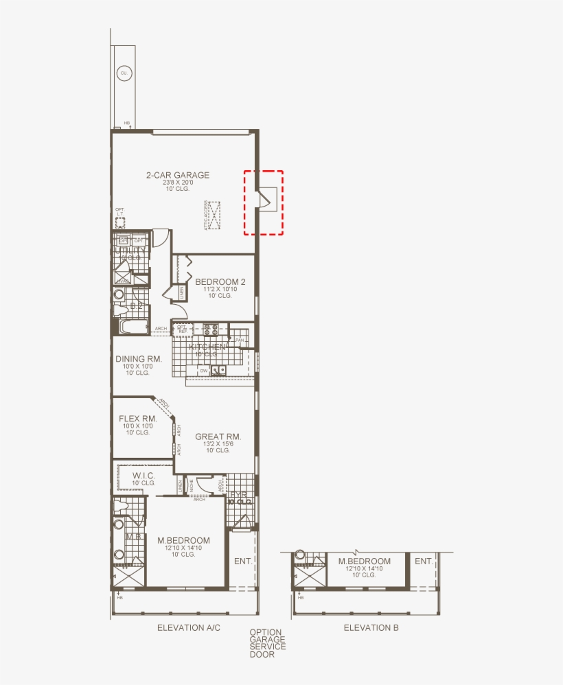 Back To Floor Plans - Service Door Floor Plan, transparent png