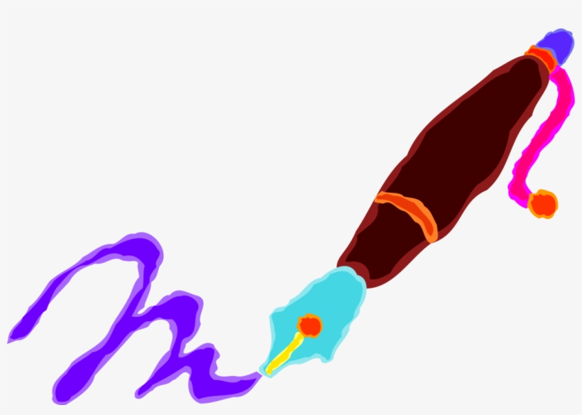 Vector Illustration Of Fountain Pen Writing Instrument - Big Writing, transparent png