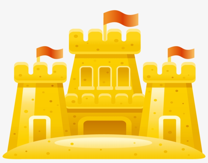 Sand Castle Png - Castillo Amarillo Dibujo, transparent png