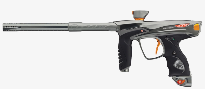 Dye Marcadora Careta Pods De Dm Naranja - Lime Green Paintball Gun, transparent png