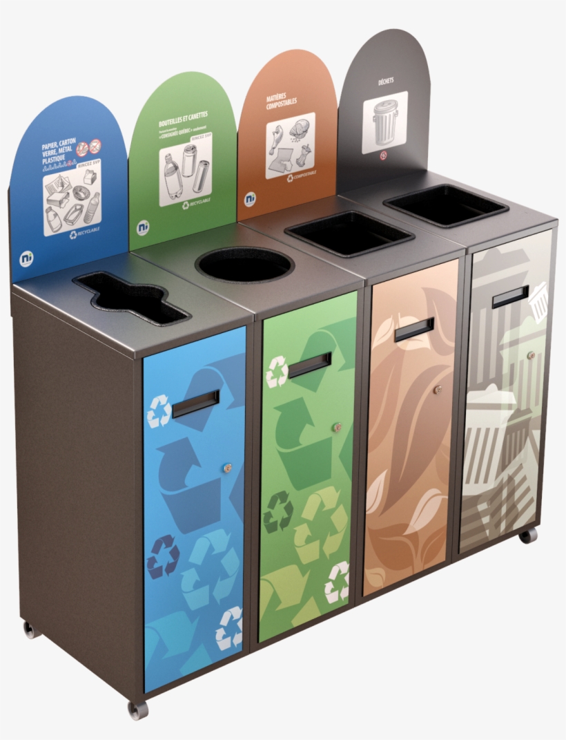 Recycling Station Multiplus 4 X 58 Liters - Recycling, transparent png