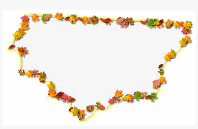 A Yellow And Orange Outline Map Of Gadsden With Fall - Floral Design, transparent png