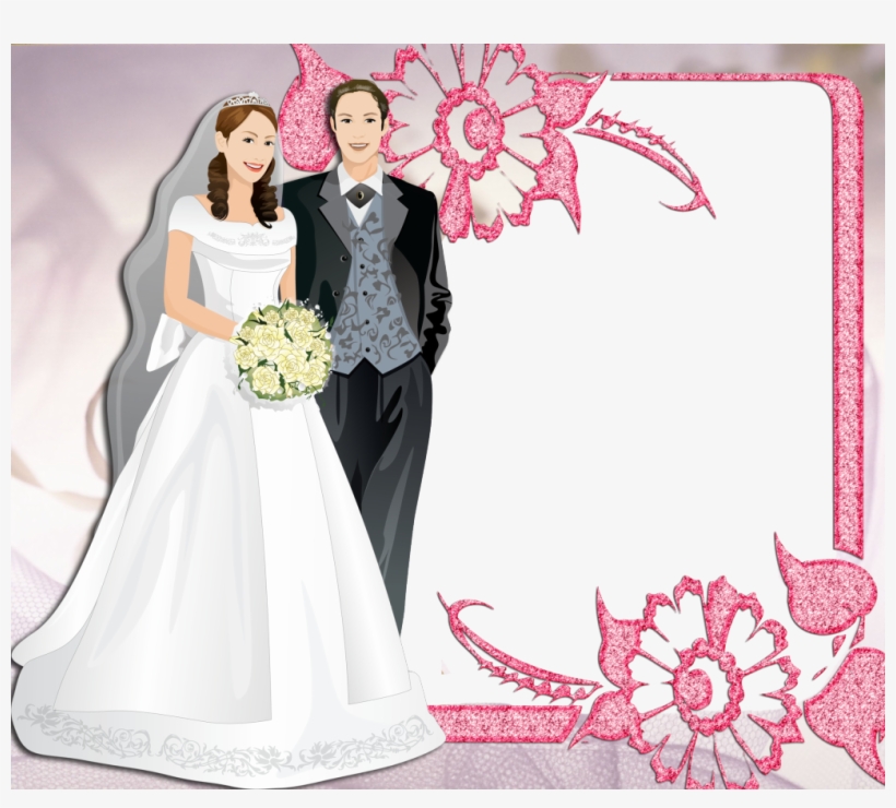 Moldura Para Fotos De Casamento - Quiero Dibujar Unos Novios Con Su Traje De Matrimonio, transparent png