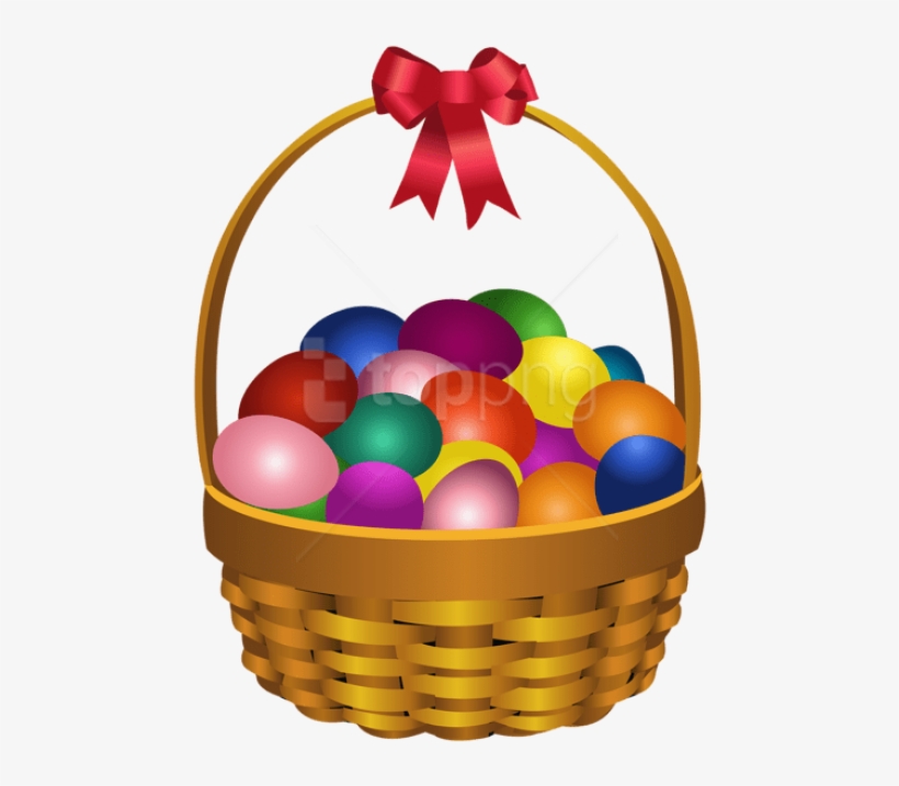 Free Png Download Easter Eggs In Basket Transparent - Fruit Basket Clip Art, transparent png