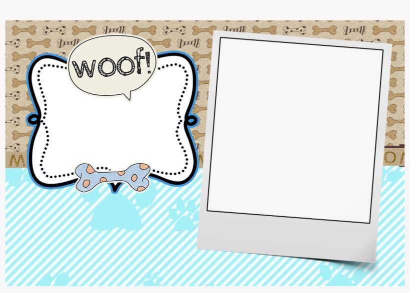 Urso Dog Azul E Marron 21 Fazendo A Nossa Festa - Moldura Cachorrinho, transparent png