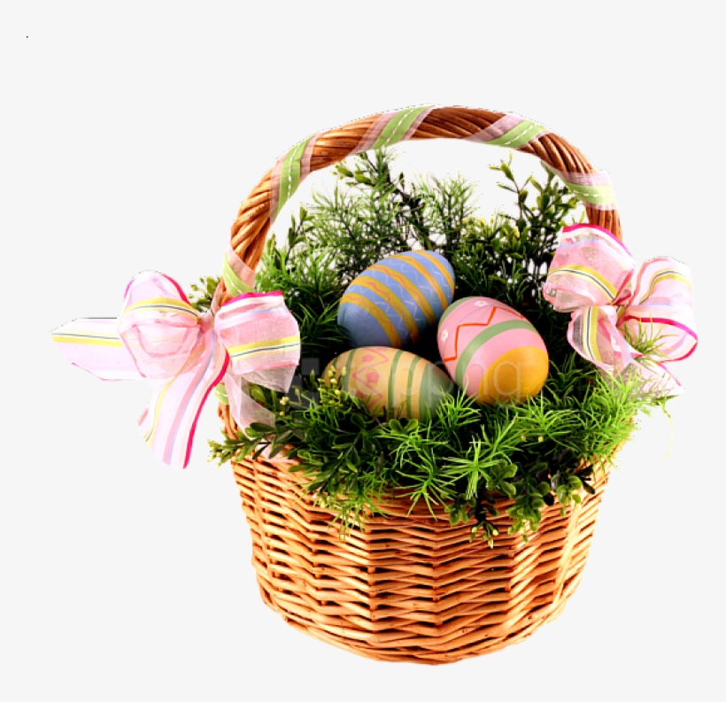 Free Png Download Easter Basket With Eggs Png Images - Easter Basket Transparent Background, transparent png