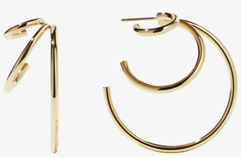 Triple Hoop Earrings - Earrings, transparent png