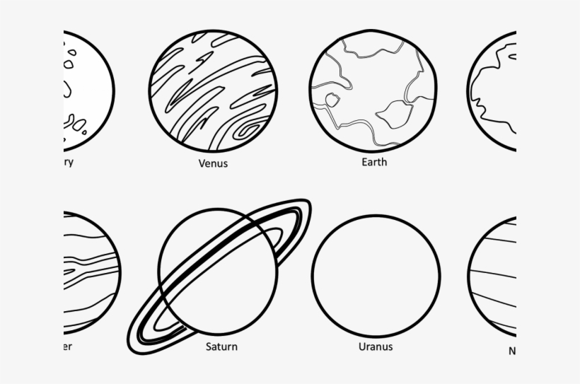 Planet Clipart Mercury - Mars The Planet Black And White, transparent png