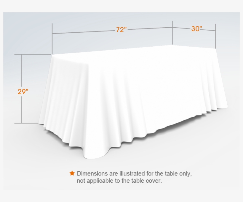 6ft White Versatile Loose Table Throw With Round Corners - Lampshade, transparent png
