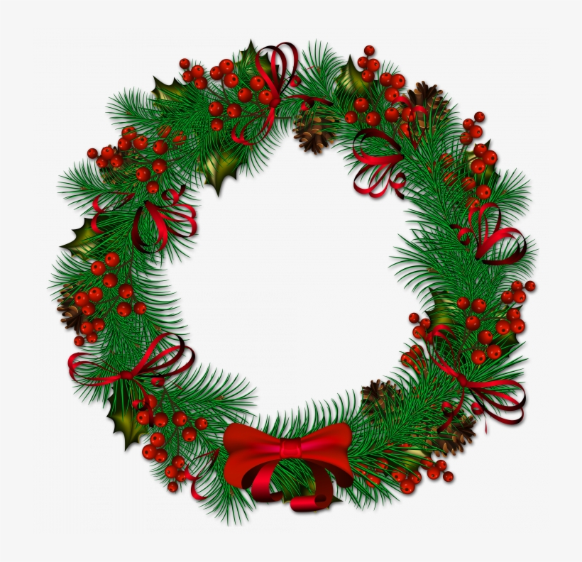 Christmas ~ Christmasth Clipart Transparent Collection - Christmas Wreath Transparent Background, transparent png